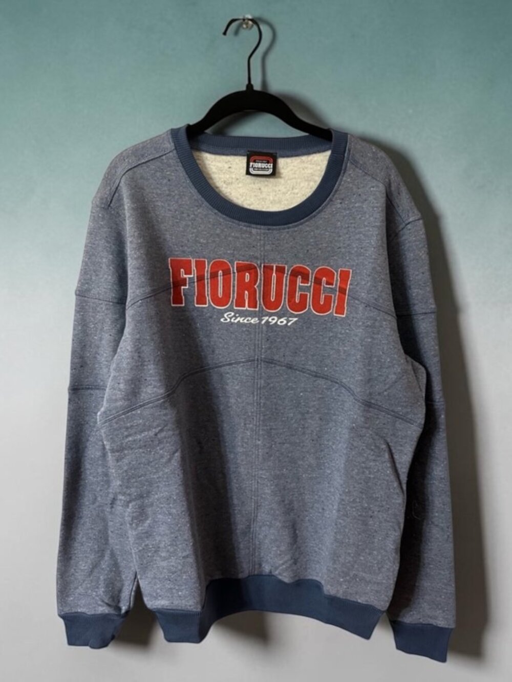 Fiorucci Graphic Logo Crewneck Sweatshirt Italy Blue